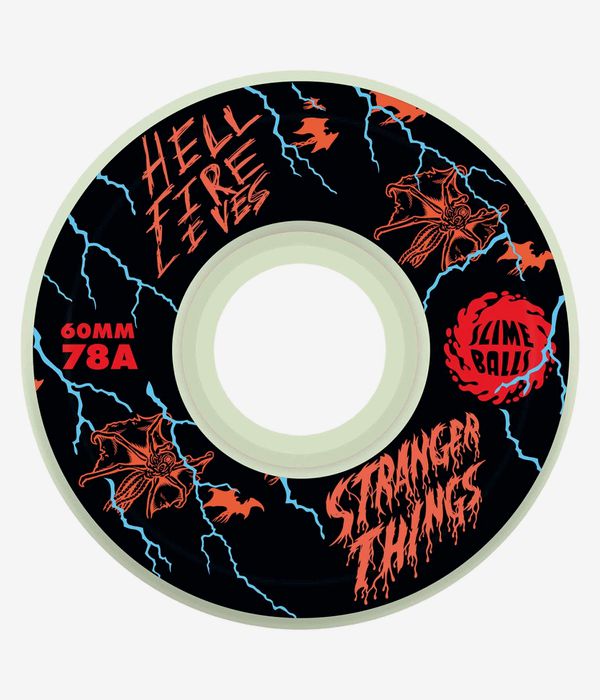 Santa Cruz x Stranger Things Slimeballs Meek Slasher Eddie OG Rollen (slime gitd) 60 mm 78A 4er Pack