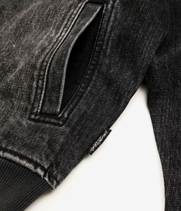 Yardsale Denim Bluza z Kapturem na Zamek (black)