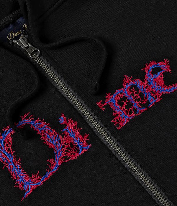 Dime Classic Veins Zip-Hoodie (black)