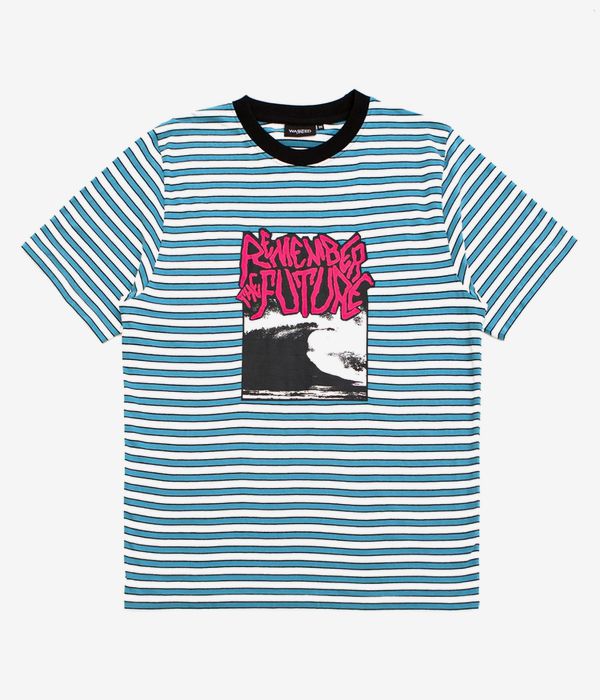 Wasted Paris Stripes Remember T-Shirt (blue white)