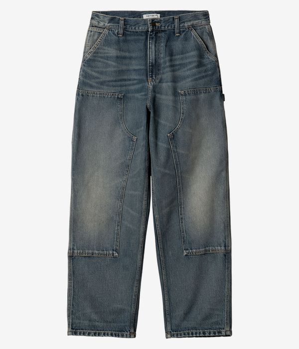 Carhartt WIP W' Brandon Double Knee Pant Smith Jeans women (blue worn used wash)