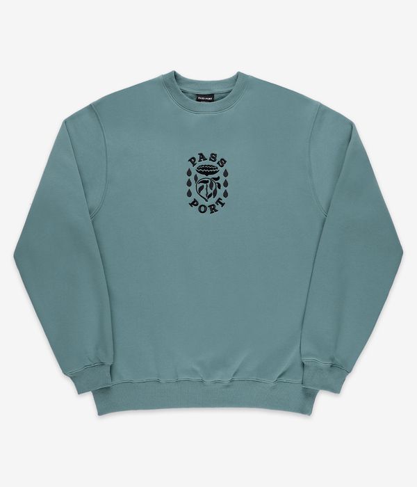 Passport Fountain Emb Sweater (washed teal)