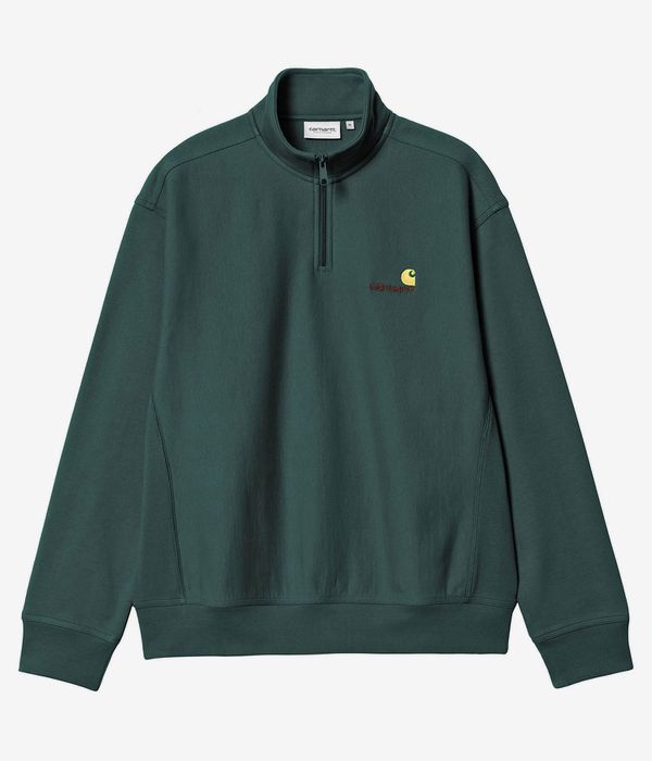 Carhartt WIP America Script Half Zip Sweatshirt (conifer)