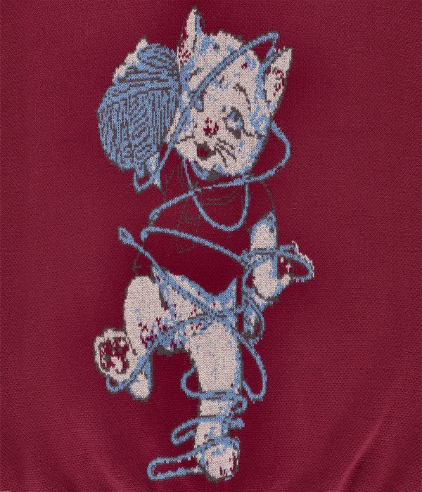 The Loose Company Cat Knitted Sweatshirt (bordeaux)
