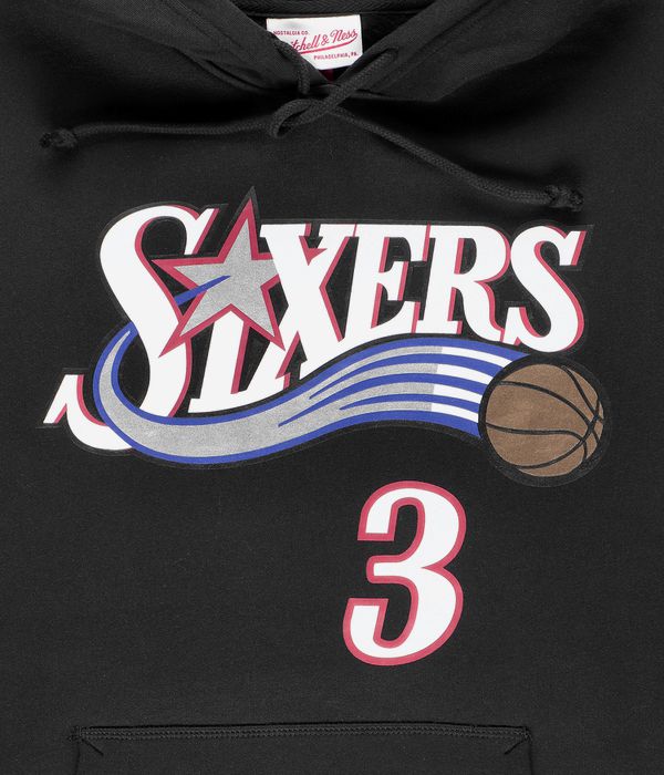 Shop Mitchell & Ness Philadelphia 76ers Allen Iverson 2001 Hoodie (black  red) online