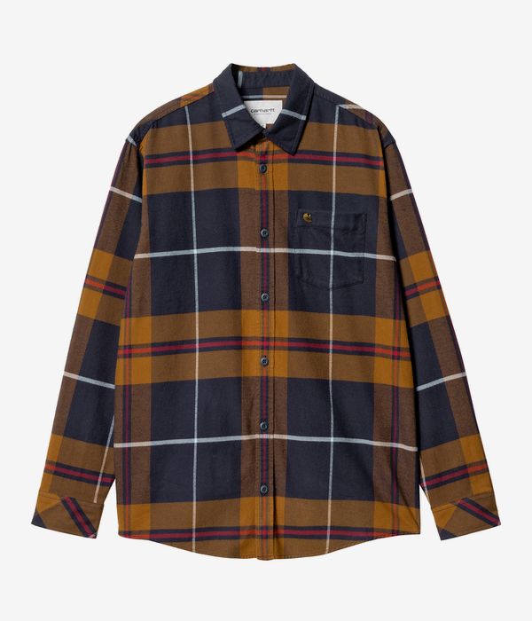 Carhartt WIP Garnett Shirt (check deep h brown)