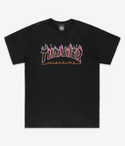 Thrasher Double Flame Neon T-Shirt (black)