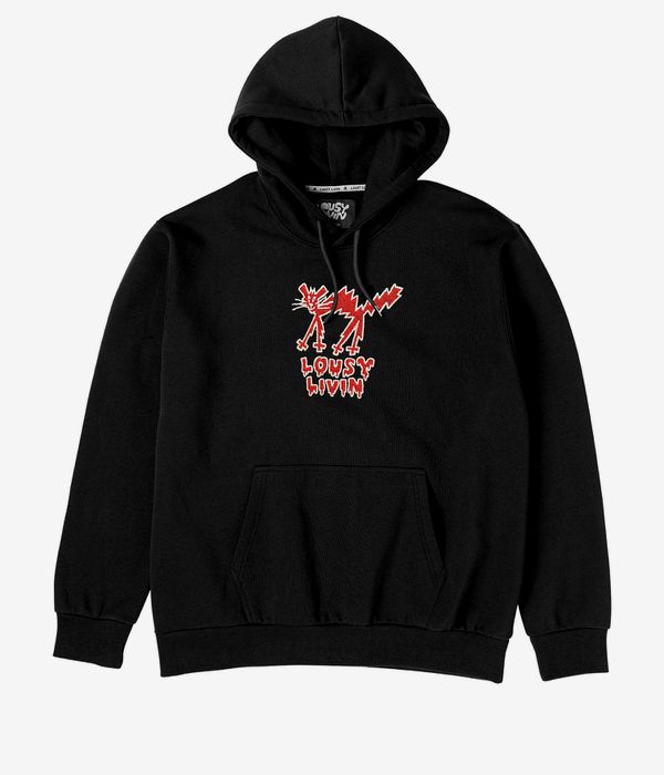 Lousy Livin Cat Hoodie (black)
