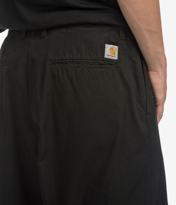 Carhartt WIP Evan Pant Cotton Cicero Hose (black garment dyed)