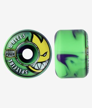 Spitfire Formula Four Team Colors Radial Full Wheels (neon green purple) 56 mm 99A 4 Pack