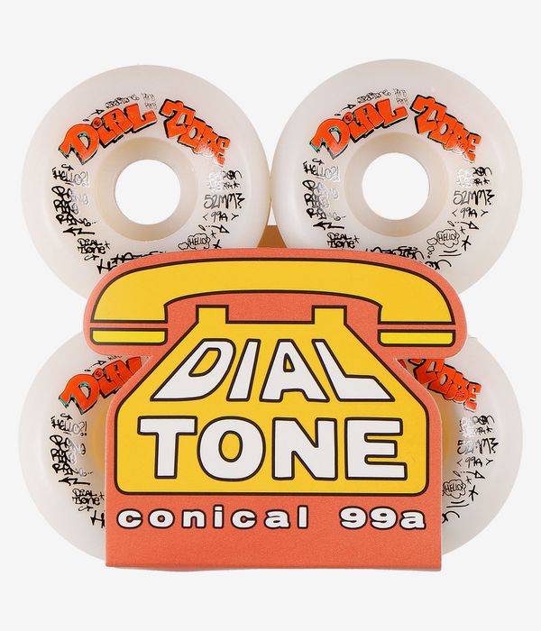Dial Tone Herrington Vandal 2 Conical Wheels (white) 52mm 99A 4 Pack