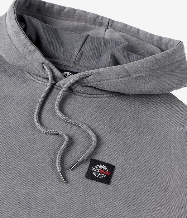 skatedeluxe World Patch Organic sweat à capuche (washed charcoal)