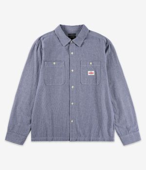 Brixton Trademark Shirt (blue chambray micro stripe)