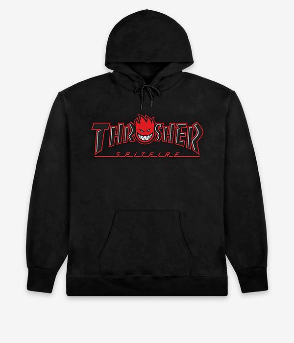 Thrasher x Spitfire Big Head Outline Hoodie (black)