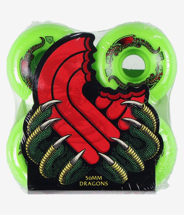 Powell-Peralta Dragons V6 Wide Cut Roues (green) 56mm 93A 4 Pack