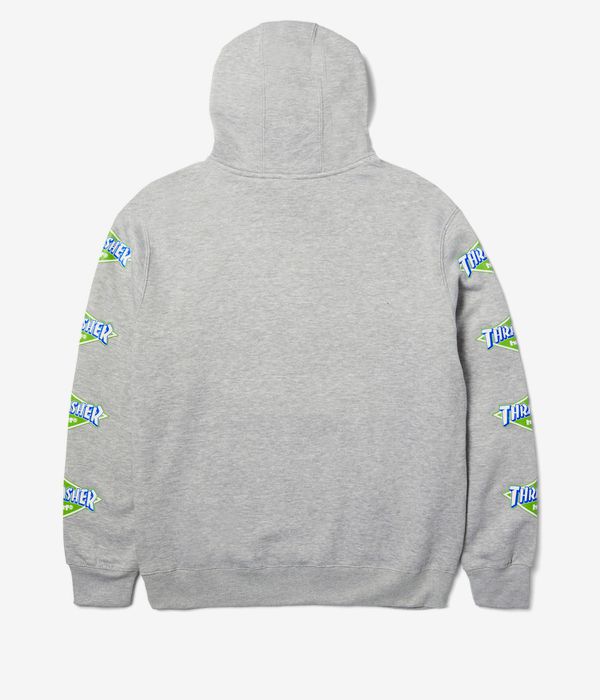 HUF x Thrasher Logo Hoodie (heather grey)
