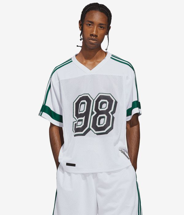 adidas Tyshawn Jersey T-Shirt (white ice gold collegiate green)