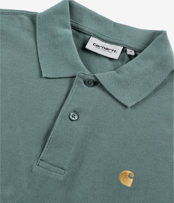 Carhartt WIP Chase Puque Polo-Shirt (silver pine gold)