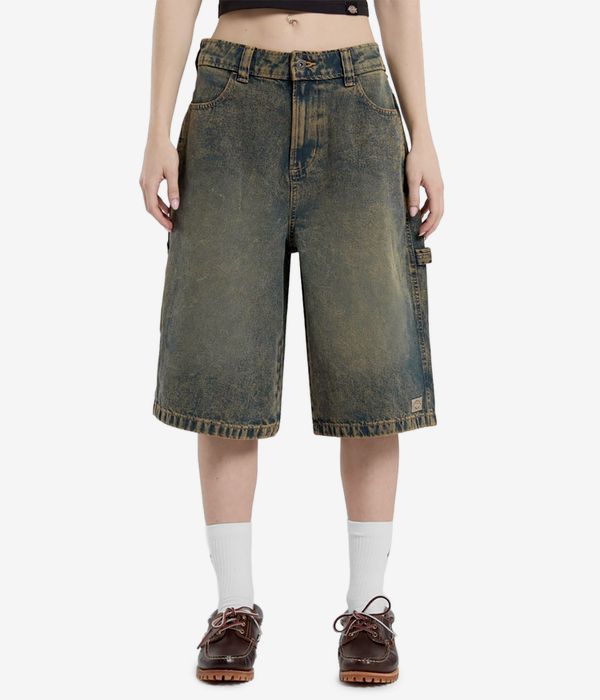 Dickies Carpenter Denim Jort Shorts women (yellow fade indigo)