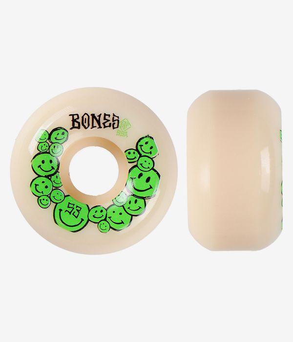 Bones STF Happiness V5 Ruote (white green) 53mm 99A pacco da 4