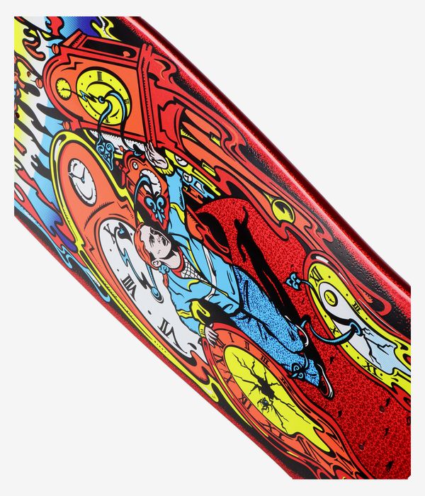 Santa Cruz x Stranger Things Grabke Max Melting Clock 9.7" Skateboard Deck (red)