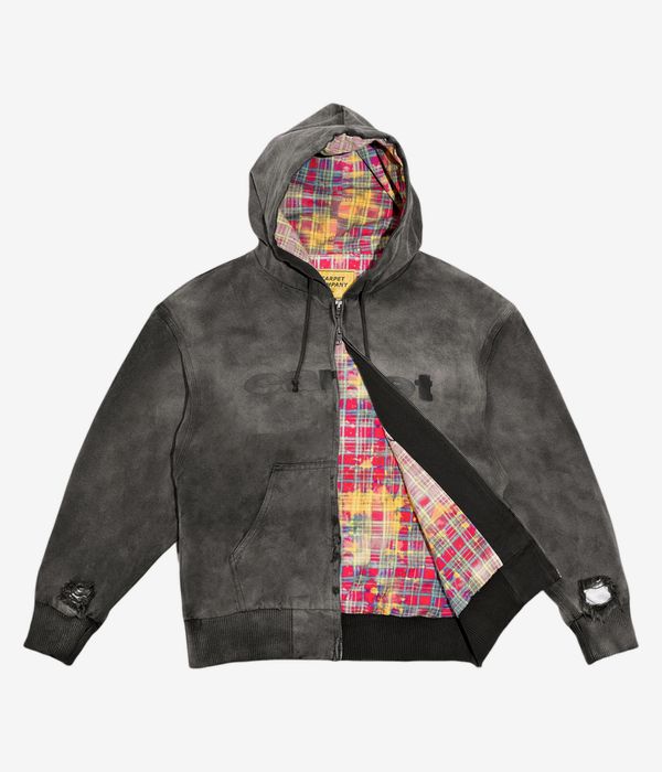 Shop Carpet Company Beat Up Denim Jacket (black) online | skatedeluxe