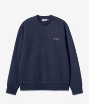 Carhartt WIP Script Embroidery Sweatshirt (air force blue white)