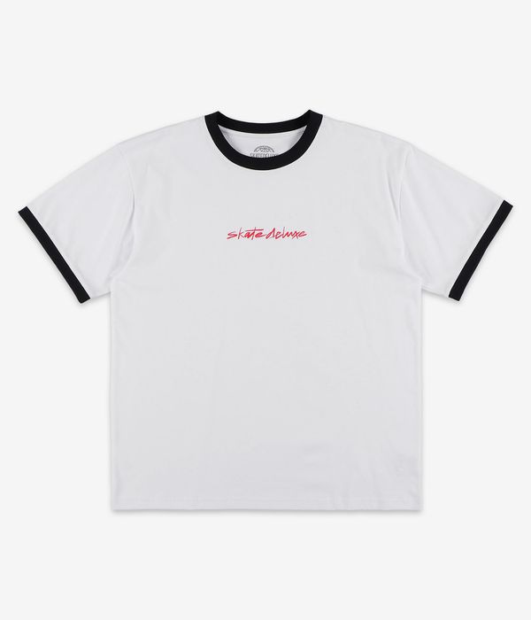 skatedeluxe Script Ringer Organic T-Shirt (white)