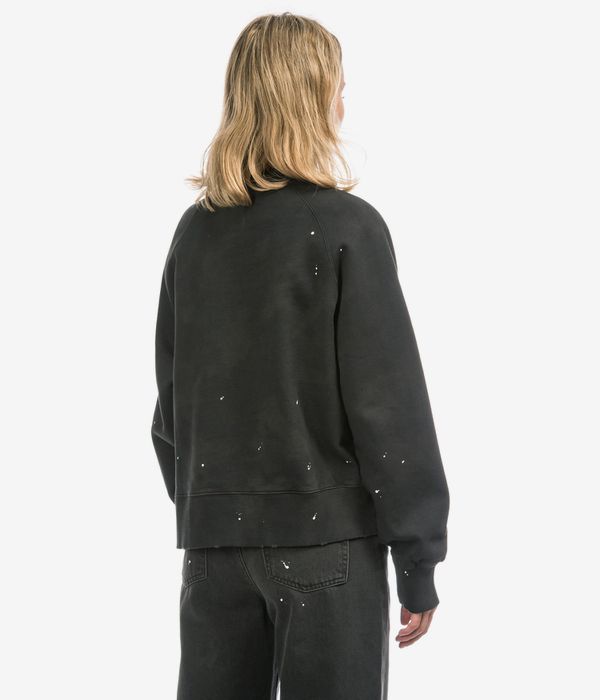Carhartt WIP Painter Sweatshirt women (black destroy wash splatter)