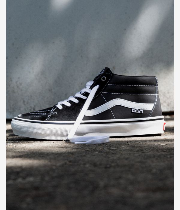 Vans Skate Grosso Mid Leather Schuh (black white emo)
