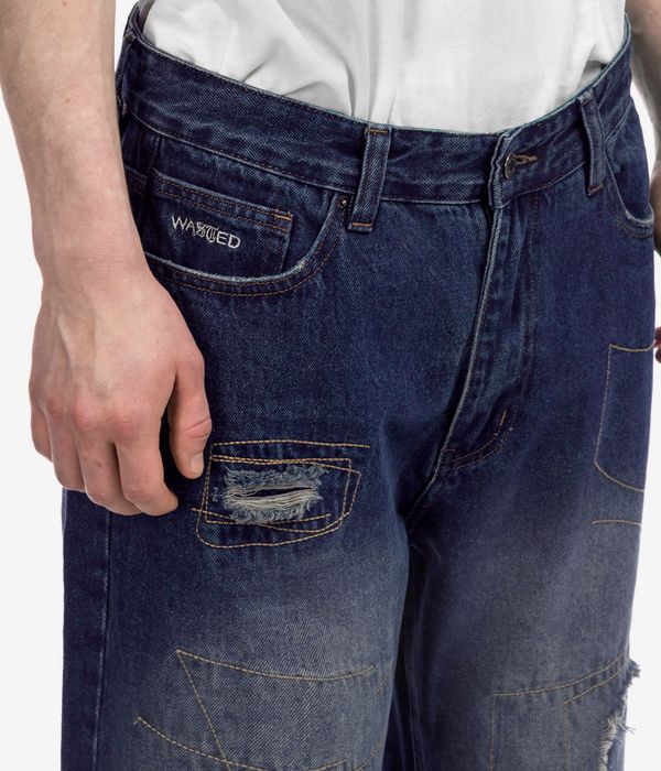 Wasted Paris Ripped Manc Jeans (faded washed blue)