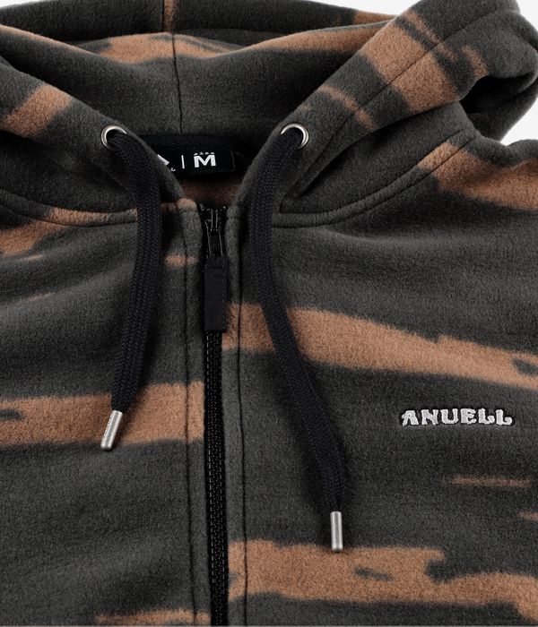 Anuell Grunnor Fleece Felpa Hoodie con zip (coffee)