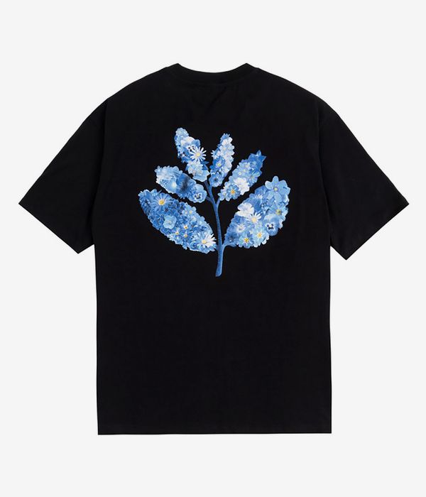 Magenta x Blue Flowers Collab T-Shirt (black)
