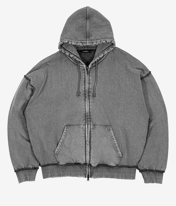 Wasted Paris Kingdom Curve Faded Zip-Hoodie (faded black)