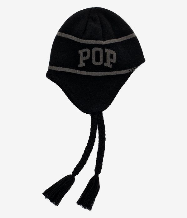 Pop Trading Company Earflap Beanie (black charcoal)