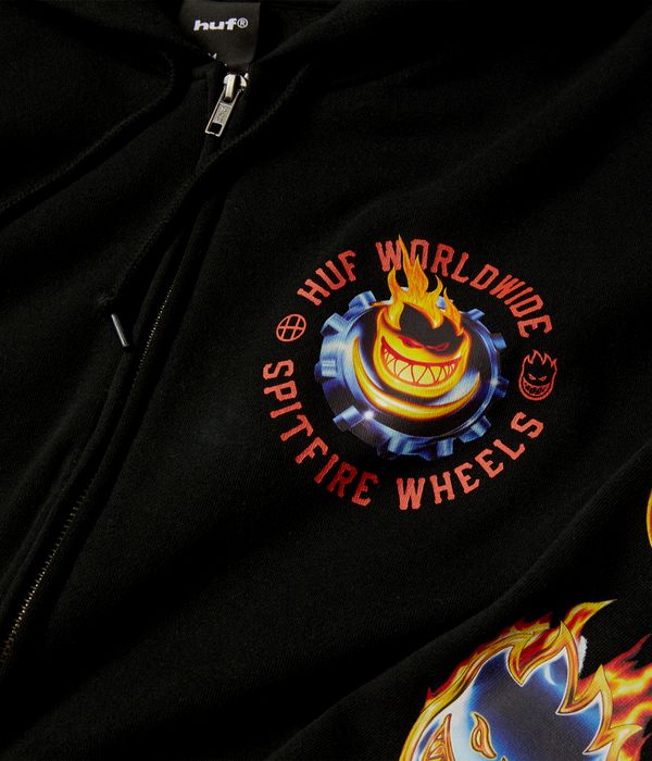 HUF x Spitfire Chrome Head Zip-Hoodie (black)