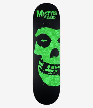 Zero x Misfits Fiend Skull Collage 8.375" Skateboard Deck (green)