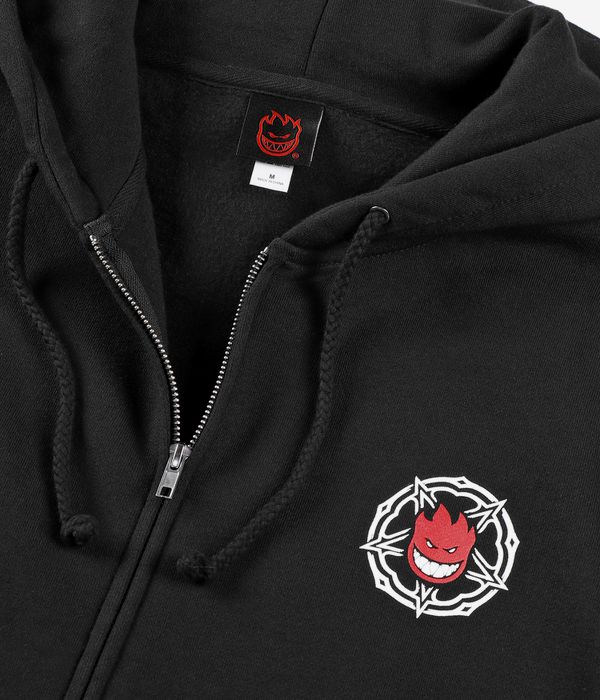 Spitfire Pentagram Drip Dbl Sudadera con cremallera (black red white)