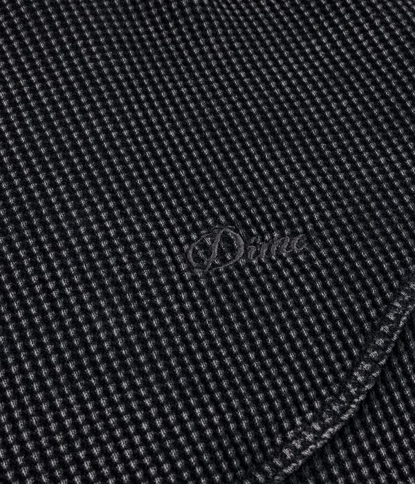 Dime Premium Waffle Felpa Hoodie con zip (faded black)