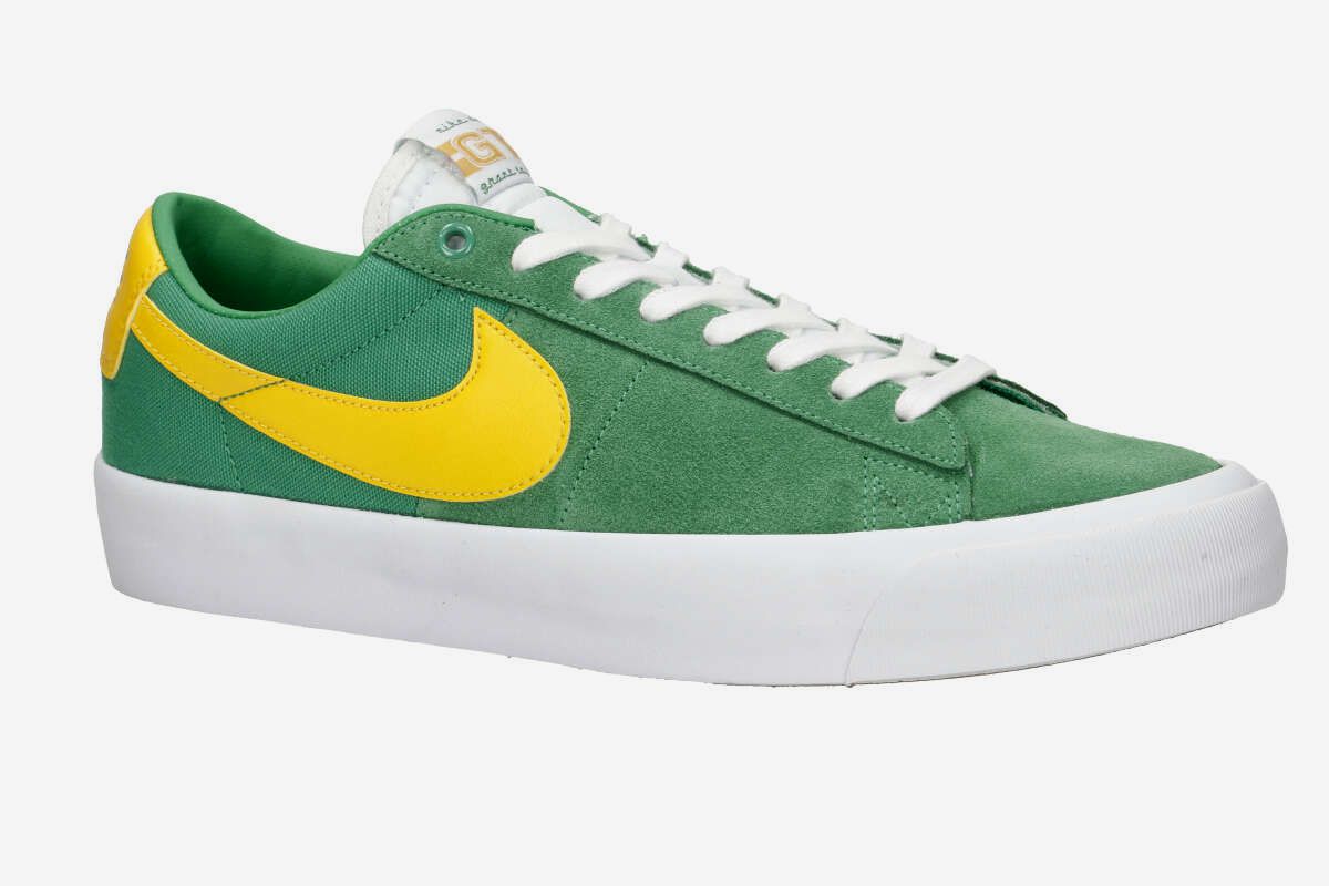 Nike Sb Zoom Blazer Low Pro Gt Shoes Lucky Green University Gold Buy At Skatedeluxe
