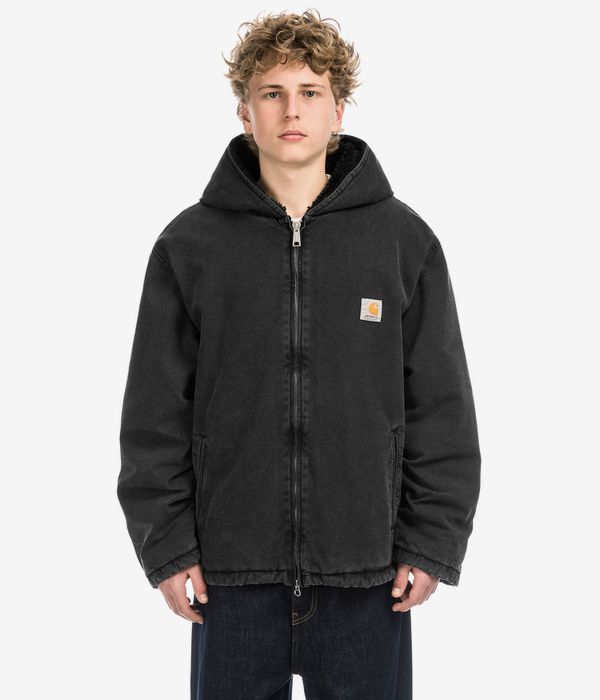 Carhartt WIP Mitch Cotton Hubbard Kurtka (black dusky canvas)