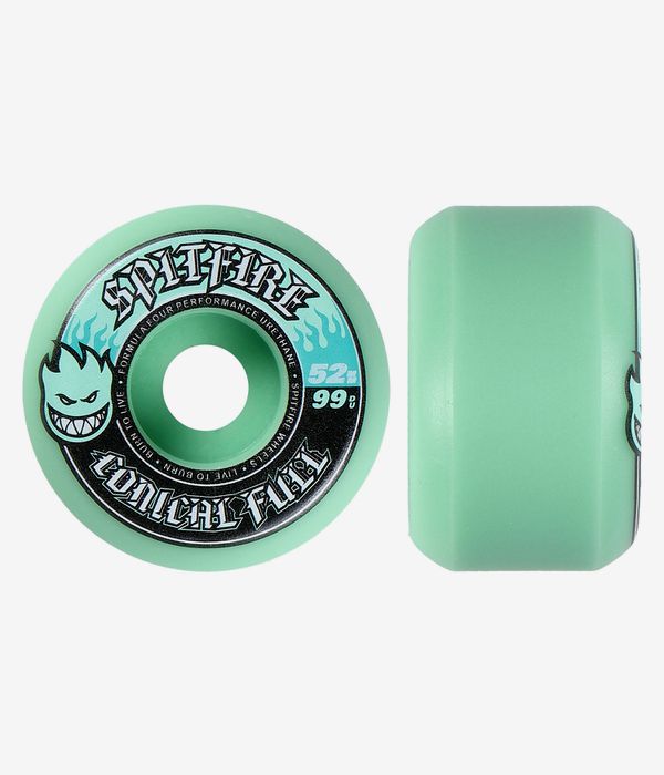 Spitfire Formula Four Team Color Pack Conical Full Wielen (teal) 52 mm 99A 4 Pack