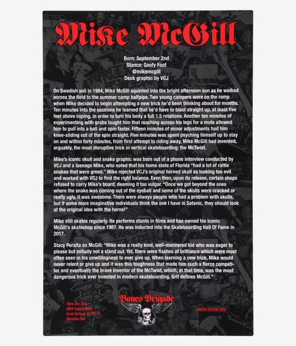 Powell-Peralta McGill BB Limited Edition S17 10" Deska do deskorolki (white)