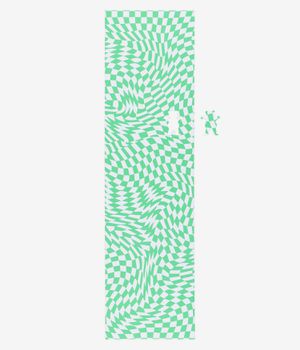 Grizzly Trippy Checkerboard 9" Grip Skate (green white)