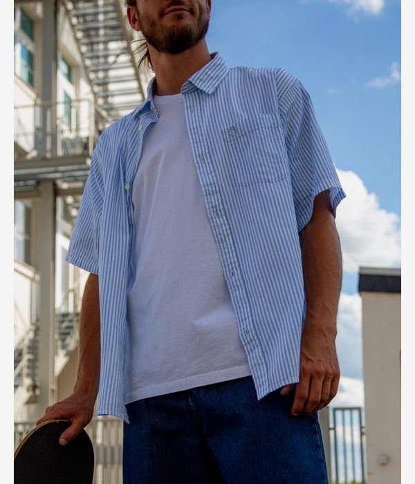 Carhartt WIP Phelps Poplin Shirt (stripe bluebird)