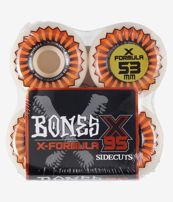 Bones X Formula V5 Wheels (white orange) 53 mm 95A 4 Pack