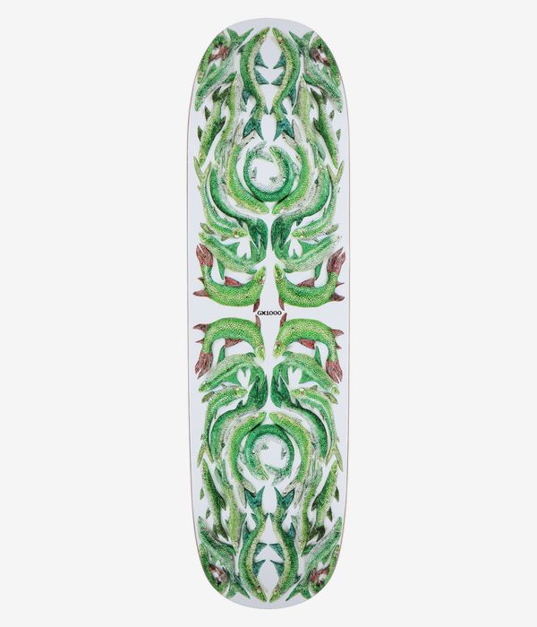 GX1000 Fish Wall 8.6" Planche de skateboard (white green)
