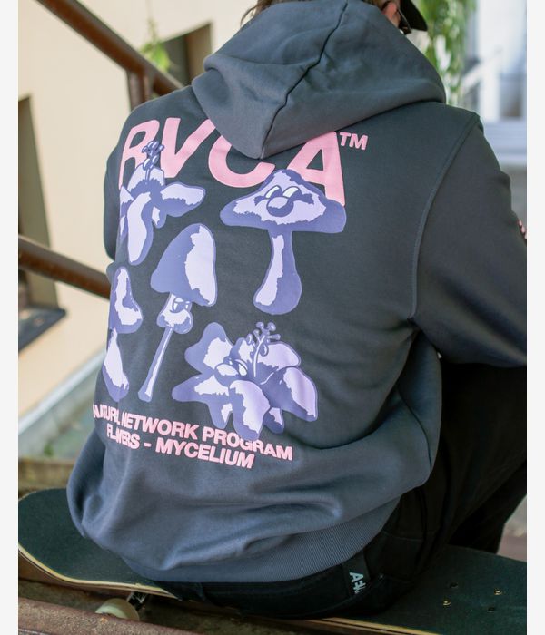 RVCA Natural Network Hoodie (garage blue)