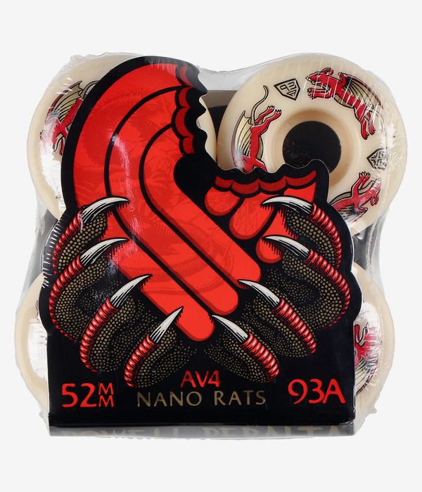 Powell-Peralta Dragons Nano Rat AV4 Asymmetrical Medium Ride Kółka (offwhite) 52 mm 93A czteropak