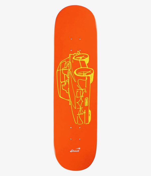 Snack Team Whip 8.125" Skateboard Deck (orange)